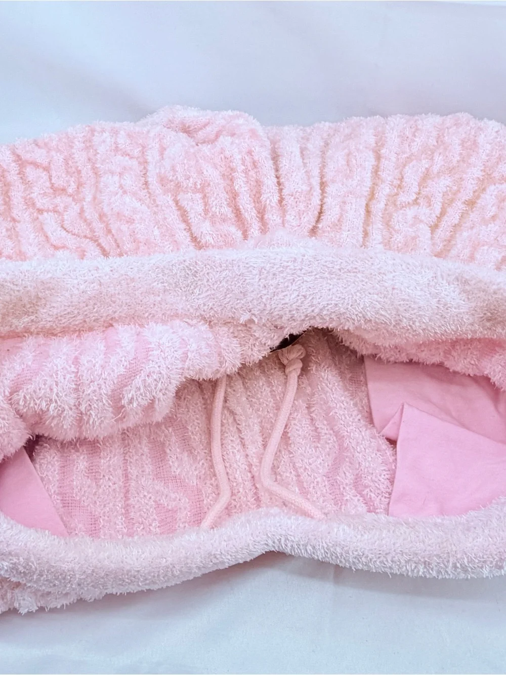 RARE Golf Wang Pink Very Fuzzy Furry Cable Knit Streetwear Shorts, Mens sz L